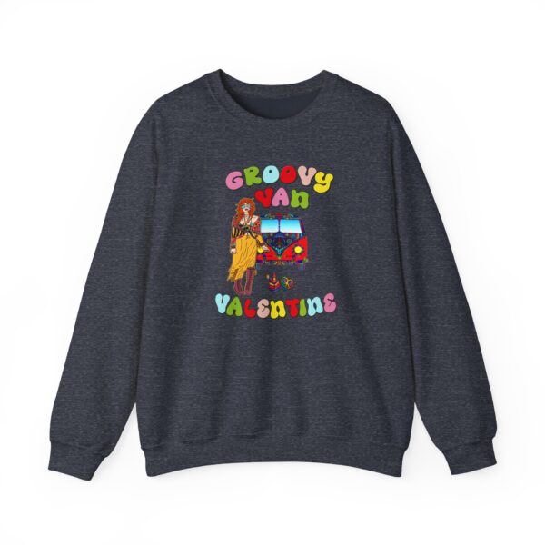 Groovy Van Valentine Unisex Heavy Blend™ Crewneck Sweatshirt - Image 38