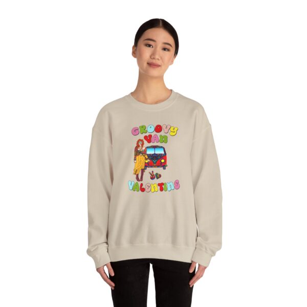 Groovy Van Valentine Unisex Heavy Blend™ Crewneck Sweatshirt - Image 17