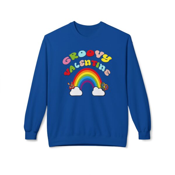 Groovy Valentine Unisex Midweight Softstyle Fleece Crewneck Sweatshirt - Image 41