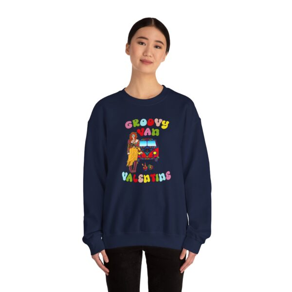 Groovy Van Valentine Unisex Heavy Blend™ Crewneck Sweatshirt - Image 53