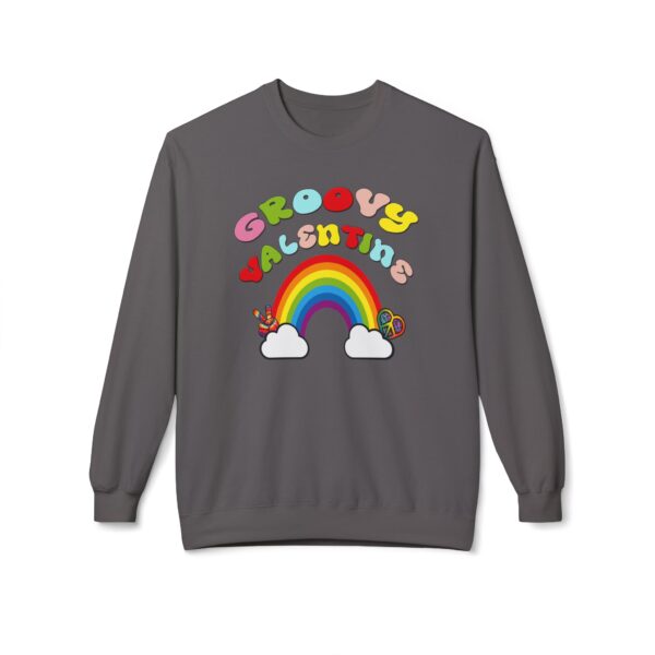 Groovy Valentine Unisex Midweight Softstyle Fleece Crewneck Sweatshirt - Image 37