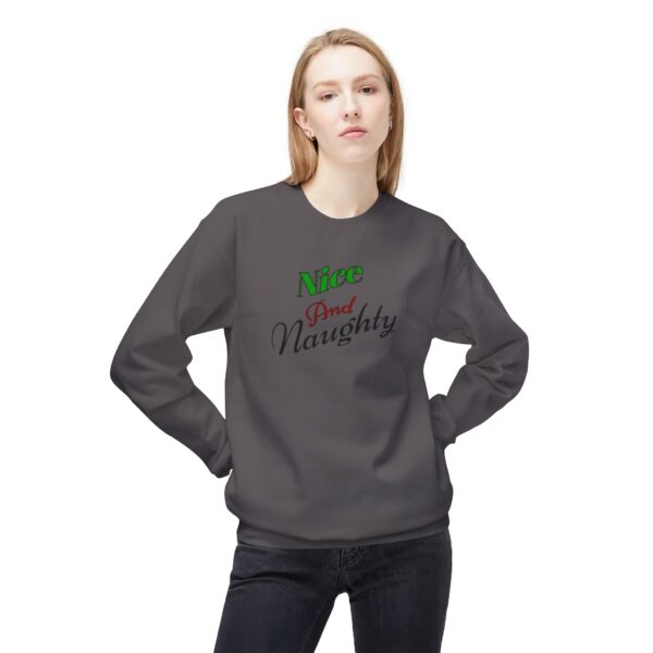 Nice And Naughty Christmas Unisex Midweight Softstyle Fleece Crewneck Sweatshirt - Image 11