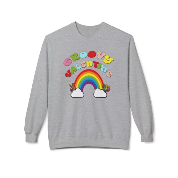 Groovy Valentine Unisex Midweight Softstyle Fleece Crewneck Sweatshirt - Image 17