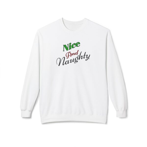 Nice And Naughty Christmas Unisex Midweight Softstyle Fleece Crewneck Sweatshirt - Image 6