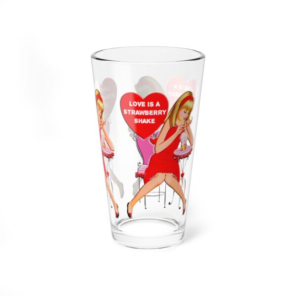 Love is a Strawberry Shake Valentine Mixing Glass, 16oz - Image 4