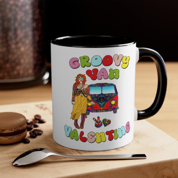 Retro Groovy Van Valentine Accent Mugs, 11 oz - Image 12