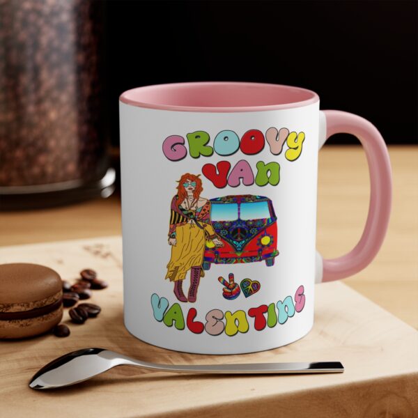 Retro Groovy Van Valentine Accent Mugs, 11 oz - Image 8