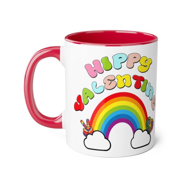 'Hippy Valentine' Retro Accent Mug, 11oz - Image 18