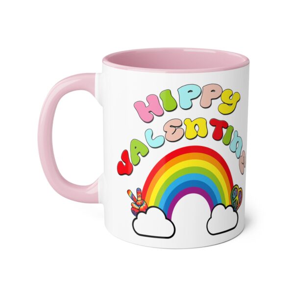 'Hippy Valentine' Retro Accent Mug, 11oz - Image 14