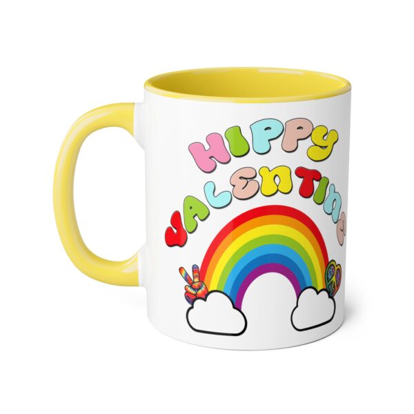 'Hippy Valentine' Retro Accent Mug, 11oz - Image 22