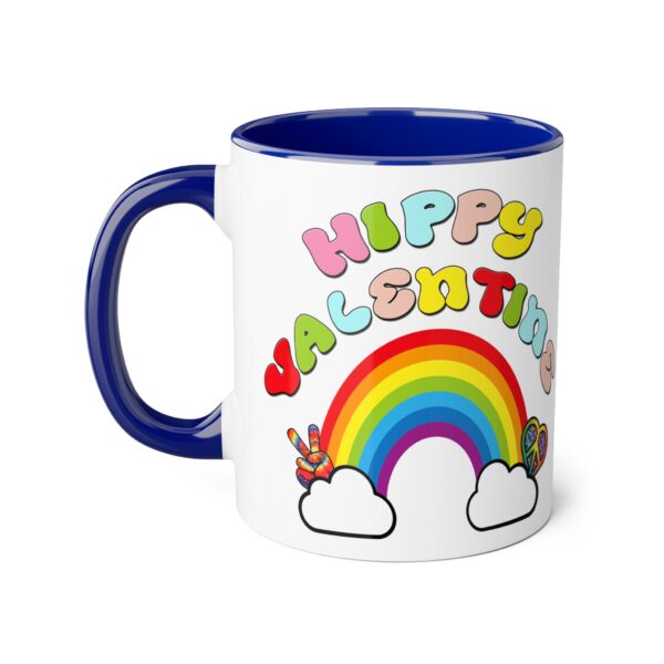 'Hippy Valentine' Retro Accent Mug, 11oz - Image 10