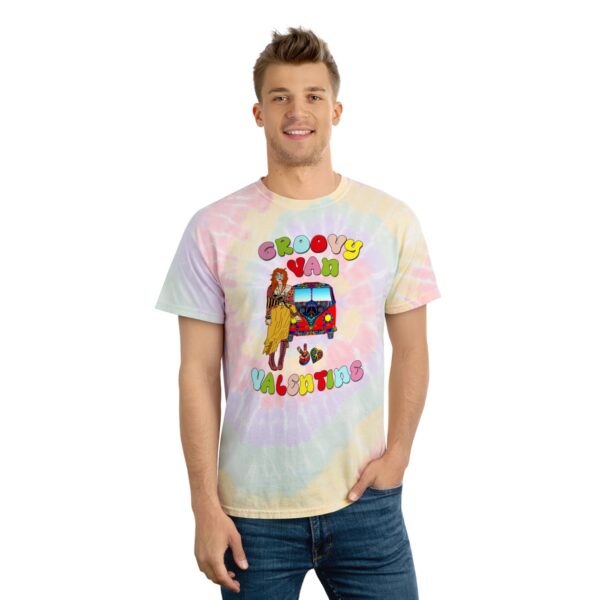 Retro Groovy Van Valentine Tie-Dye Tee, Spiral