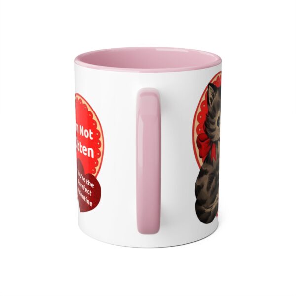 'I'm Not Kitten You're The Puurfect Valentine' Retro Accent Mug, 11oz - Image 3