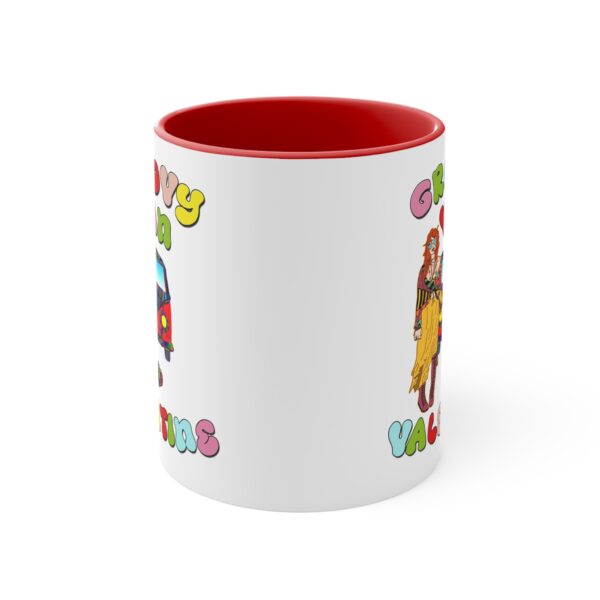 Retro Groovy Van Valentine Accent Mugs, 11 oz - Image 2