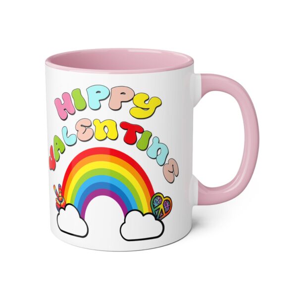 'Hippy Valentine' Retro Accent Mug, 11oz - Image 16