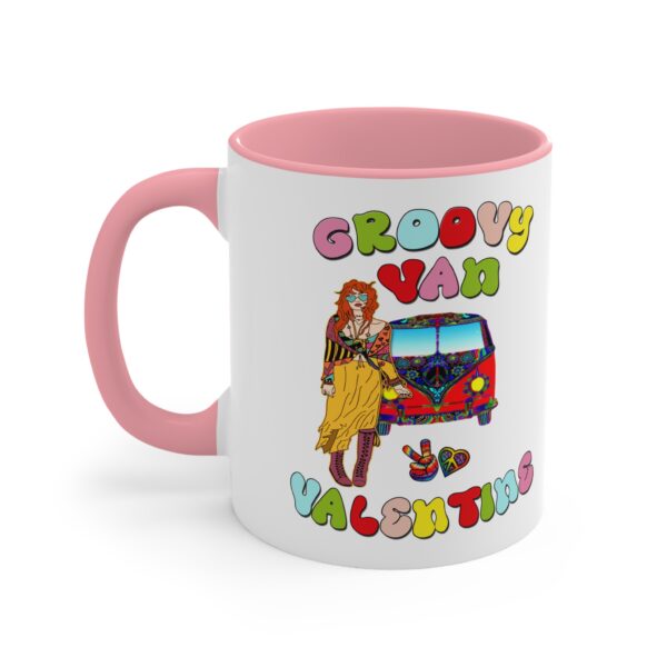 Retro Groovy Van Valentine Accent Mugs, 11 oz - Image 6