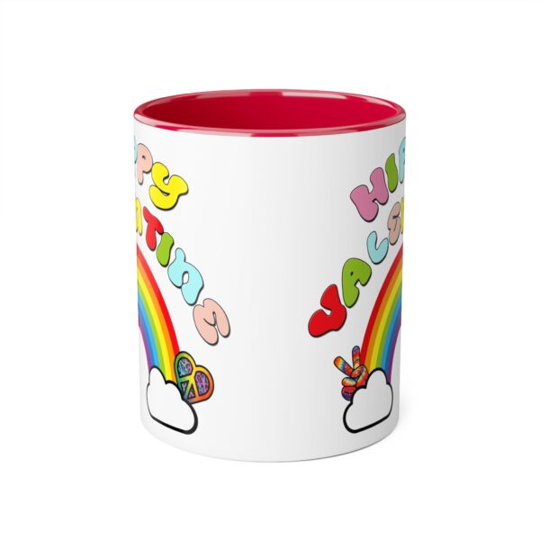 'Hippy Valentine' Retro Accent Mug, 11oz - Image 17