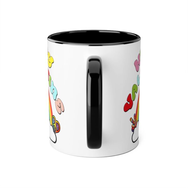 'Hippy Valentine' Retro Accent Mug, 11oz - Image 7