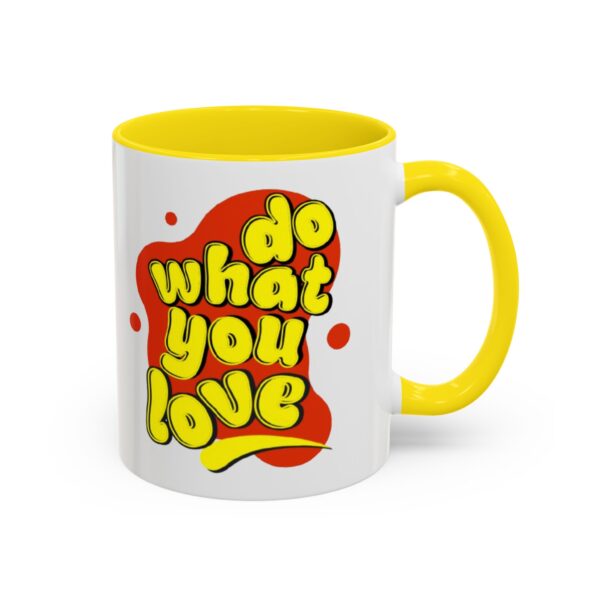 Do What You Love Retro Valentine Accent Coffee Mug, 11oz - Image 3