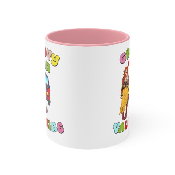 Retro Groovy Van Valentine Accent Mugs, 11 oz - Image 5