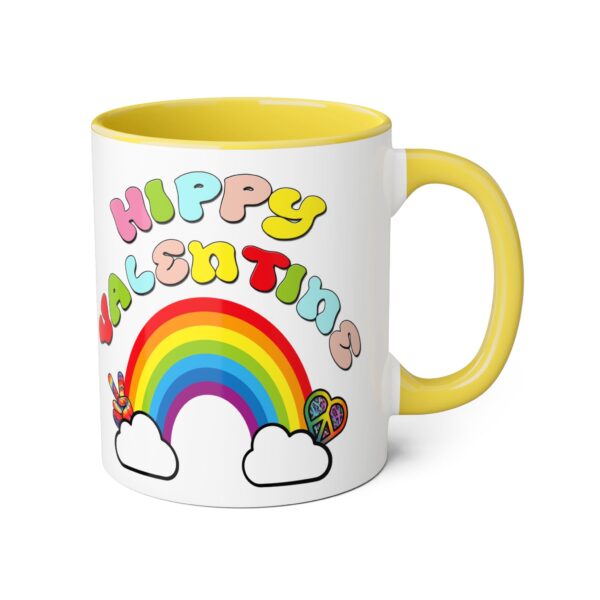 'Hippy Valentine' Retro Accent Mug, 11oz - Image 24