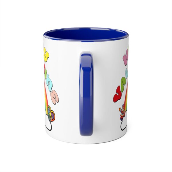 'Hippy Valentine' Retro Accent Mug, 11oz - Image 11