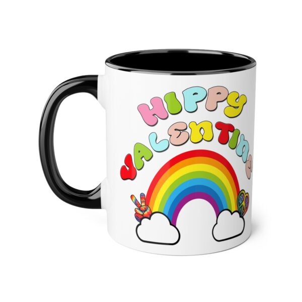 'Hippy Valentine' Retro Accent Mug, 11oz - Image 6