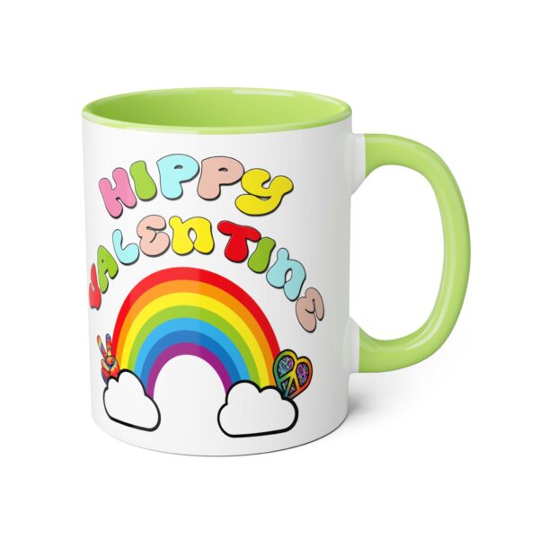 'Hippy Valentine' Retro Accent Mug, 11oz