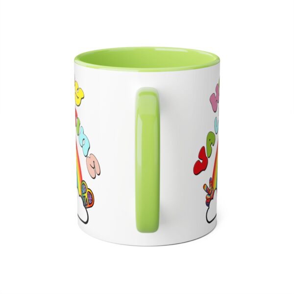 'Hippy Valentine' Retro Accent Mug, 11oz - Image 4