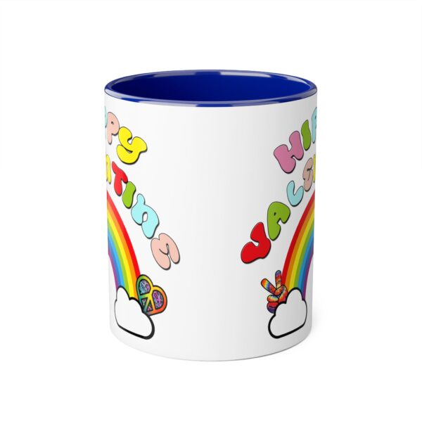 'Hippy Valentine' Retro Accent Mug, 11oz - Image 9