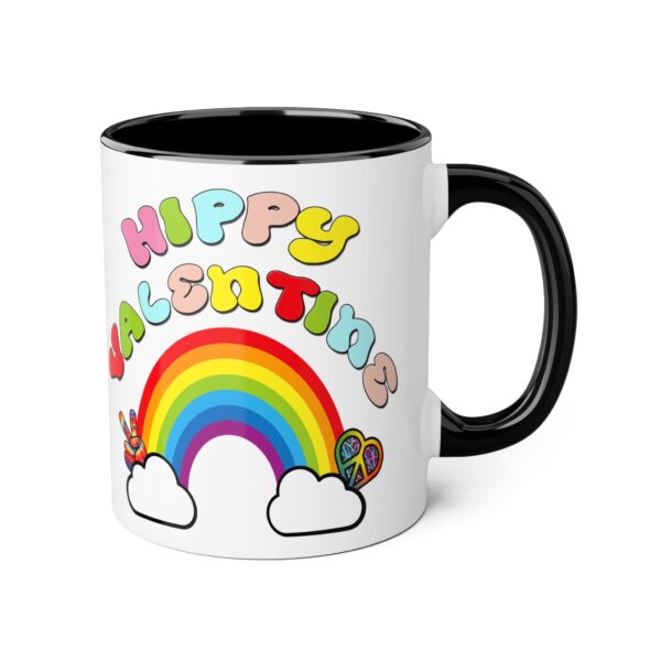 'Hippy Valentine' Retro Accent Mug, 11oz - Image 8