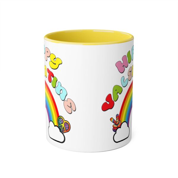 'Hippy Valentine' Retro Accent Mug, 11oz - Image 21