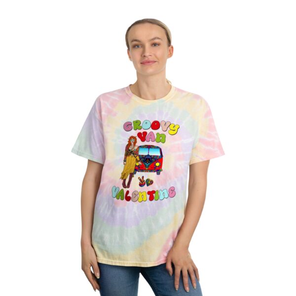 Retro Groovy Van Valentine Tie-Dye Tee, Spiral - Image 4