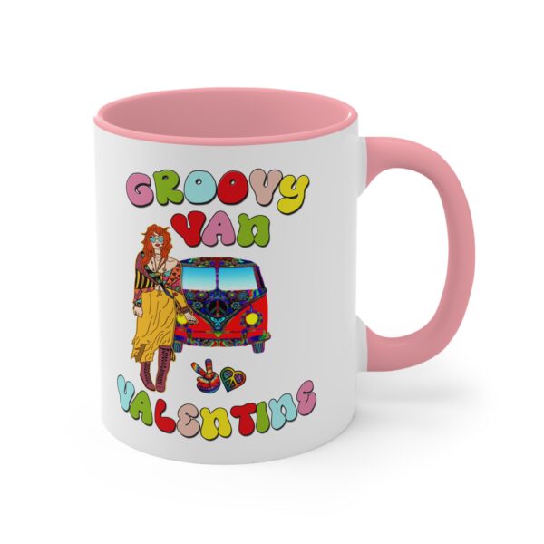 Retro Groovy Van Valentine Accent Mugs, 11 oz - Image 7