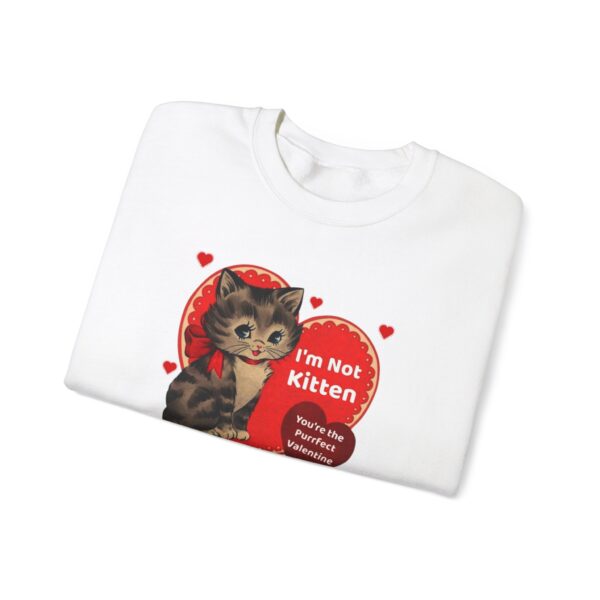 "I'm Not Kitten You're The Puurfect Valentine" Heavy Blend™ Crewneck Sweatshirt - Image 8