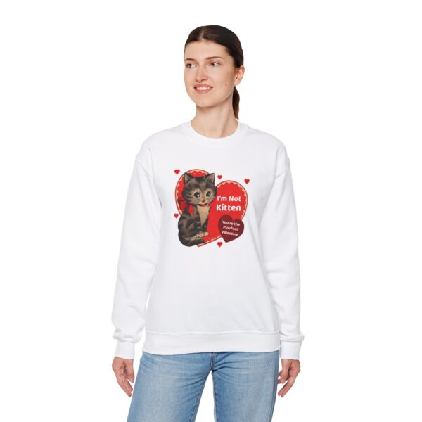 "I'm Not Kitten You're The Puurfect Valentine" Heavy Blend™ Crewneck Sweatshirt - Image 10