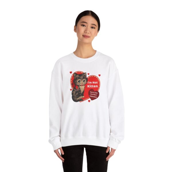 "I'm Not Kitten You're The Puurfect Valentine" Heavy Blend™ Crewneck Sweatshirt - Image 9