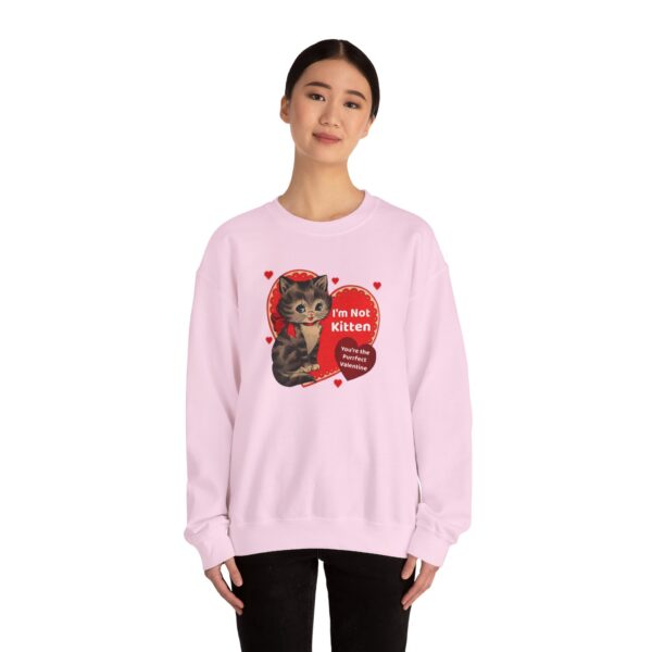 "I'm Not Kitten You're The Puurfect Valentine" Heavy Blend™ Crewneck Sweatshirt - Image 5