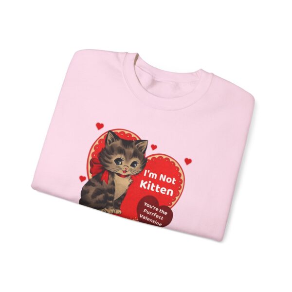 "I'm Not Kitten You're The Puurfect Valentine" Heavy Blend™ Crewneck Sweatshirt - Image 4