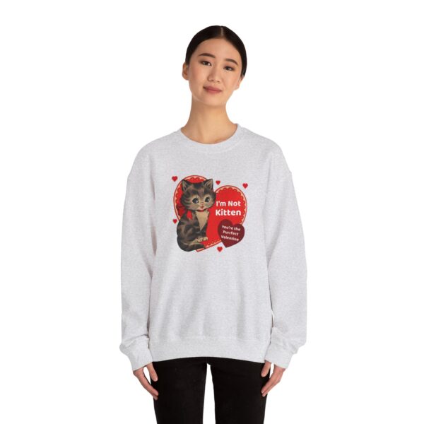 "I'm Not Kitten You're The Puurfect Valentine" Heavy Blend™ Crewneck Sweatshirt - Image 14